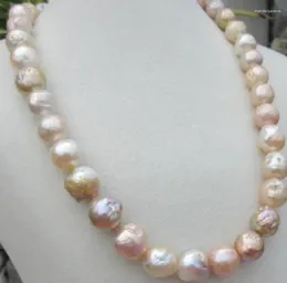 Chains Jewellery 18INCH GORGEOUS! Natural MulticolourSOUTHSEA 11mm Kasumi Pearl Necklace 925silverCLAS