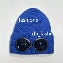 Pilot's glasses, plush knitted hat, women's autumn and winter windproof warmth, wool hat, goggles, versatile cold hat, men's trend