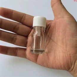 Wholesale 5ml Mini Transparent Glass Bottles with Leakproof Stopper Clear Liquid 24pcs/lotgood qty Tnjae