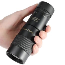 Telescopes Maifeng Powerful 840X40 High Zoom Monocular Professional Telescope Portable for Camping Hunting Lll Night Vision Binoculars HD 231018