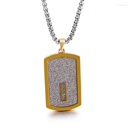 Pendant Necklaces Simple Trendy Stainless Steel Men's Tag Personality Fashion Titanium Necklace