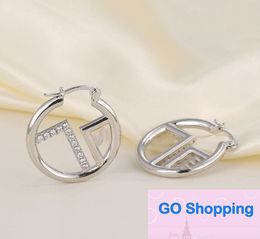 Affordable Luxury Fashion English Letters Zircon Earrings Earrings 925 High Sense Auricular Needle Brand Quality Earrings
