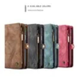 Caseme Magnetic Leather Wallet Cases Zipper Detachable Removable Cover For iphone14 13 12 11 Pro Max XS XR 8 7 6S Plus ZZ