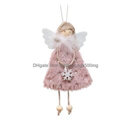 Christmas Decorations Navidad Xmas Tree Pendant Ornaments 2023 Year Gifts Angel Dolls Decoration For Home Natal Noel Decors Fy7985 D Dhjkr