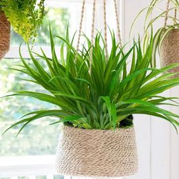 Decorative Flowers 1pc Uvioresistant Green Grass Artificial Plants Plastic Household Wedding Spring Summer Living Room Vases For Home Decor