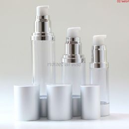 Silver High Quality Refillable Bottles Beauty Portable Airless Pump Dispenser Bottle for Travel Lotion 15ml 50ml Empty Containergoods Jvdkr