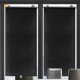 Curtain Sunshade Roller blinds Suction Cup Blackout curtains For living room Car Bedroom Kitchen Office Free-Perforated Window Curtain 231018