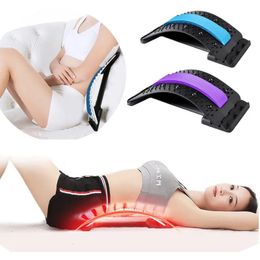 Back Massager Magnetotherapy 4Level Adjustable Stretcher Waist Neck Fitness Lumbar Cervical Spine Support Pain Relief 231017