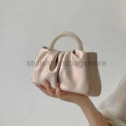 Shoulder Bags Fasion Pearl Women Dinner Purse andbags Luxury Design Ladies Square Soulder Bags Female Small Messenger Bagstylishhandbagsstore