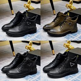 Designer Shoes Men Boots Leather Shoes Classics Chelsea Boots Rubber Outsole leather shoes black Outdoor Boots Chaussures Original Box size 38-44