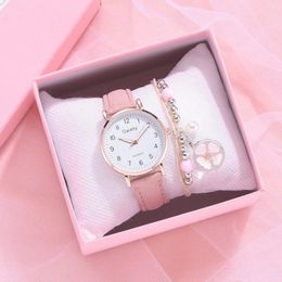 Wristwatches Women Watch Fashion PU Belt Pink Black Quartz Watches Small Dial Dress Female Clock