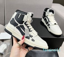Sexy Men's Fashion High Top Leather Sneakers Black and White Panda Women sneakers