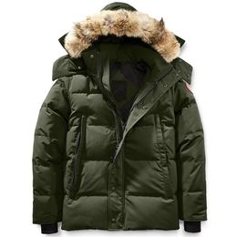 Nuovi uomini di stile inverno fourrure Canada piumino parka homme jassen chaquetas tuta sportiva pelliccia di lupo con cappuccio manteau wyndham giacca d'oca cappotto hiver