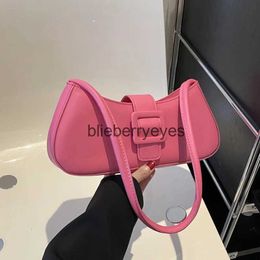 Shoulder Bags Bags Fasion Designer andbags Women Soulder Bag Simple Solid PU Leater Ladies Underarm Bagsblieberryeyes