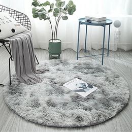 Carpet Silver Bubble Kiss Thick Round Rug Carpets for Living Room Soft Home Bedroom Kid Plush Salon Decoration 231017