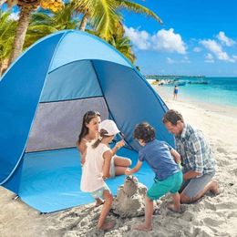 Tents and Shelters Quick Automatic Opening beach tent sun shelter UV-protective tent shade lightwight pop up open for outdoor camping fishing 231018