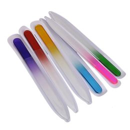Nail Files 6pcsset File Crystal Polishing Glass Art Manicure for Women Girl Professional 231017