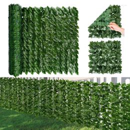 Decorative Flowers 50x50/50x100cm Artificial Ivy Privacy Fence Wall Screen Green Faux Leaf Plant Decoration For Home Garden Decor Outdoor