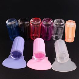DIY Nail Stamper Seal with Scraper Transparent Nail Manicure Art Stamping Tool Nail Seal Fast Shipping F3279 Oqenp Qflau