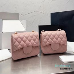 Women Lambskin Mini Pearl Crush Flap Bags 17cm/20cm Leather Cosmetic Purse Outdoor Sacoche Fashion Trend