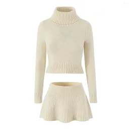 Women's Sweaters Vintage Cropped For Women 2023 Korean Style Clothes Long Sleeve Top Knit Black Turtleneck Knitted Sweater Y2k
