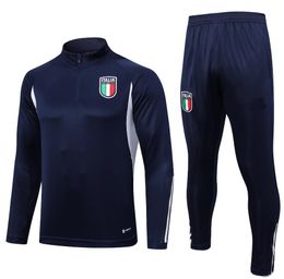 2023 2024 2025 Italy Tracksuit Mens Kids Soccer Jersey Kit Italia Soccer Sets 23 24 Full Zipper Football Training Suit Tracksuits Jacket Chandal Futbol Survetem 496