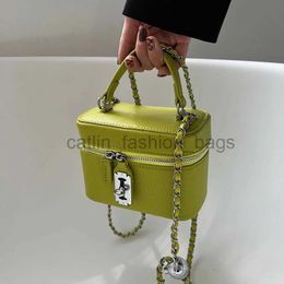 Cross Body Women's Square and Luggage 2023 Summer Fasion Cains Font Luggage Texture PU Soul Luggage Elegant Mini Portable Luggagecatlin_fashion_bags