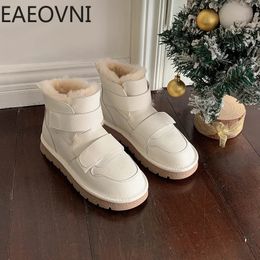 Platform Warm Boots Women Fur 79 Snow Keep Flats Heel Shoes Ladies Comfort Waterproof Short Botas Botines De Mujer 231018 6