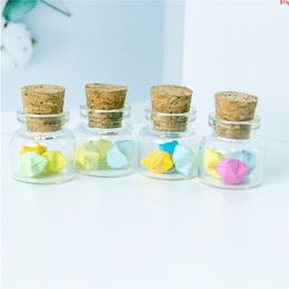 30*30*17mm 10ml Mini Glass Bottles With Cork Small Transparent Clear Tiny Empty Vials Jars Corks Cute 100pcs/lotgood qty Glfeg