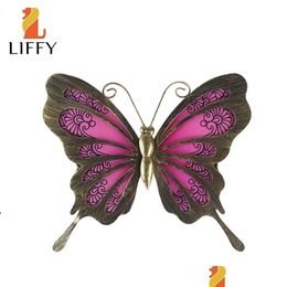 Garden Decorations Garden Decorations Butterfly Wall Artwork For Home And Outdoor Statues Miniatures Scptures Of Yard 221006 Dhgarden Dh9Gy