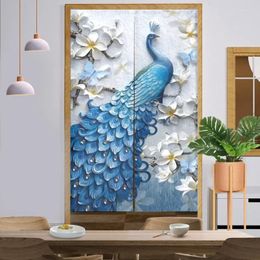 Curtain Elegant Peacock Door Bedroom Kitchen Living Room Noren Entrance Decor Partition Split Curtains Animal Doorway