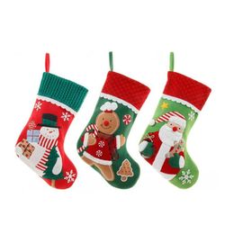 Christmas Decorations Stockings Sock Santa For Home Candy Bag Hanging Tree Ornament Gifts Drop Delivery Garden Festive Party Supplies Dhvnm