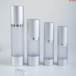 30ml Frosted AS PP Plastic Airless Pump Bottle 50ml Vacuum Refillable Lotion Packaging for Liquid Makeup Cream Lotiongoods Hqlpr