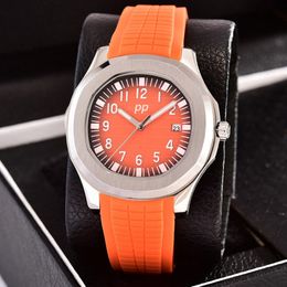 Designer Mechanical Watch Nautilus Watch Men's Automatic Orange Grenade Tape Baida Series silicone strap Watch Luxury Dorsal Translucent Montre de Luxe Watch