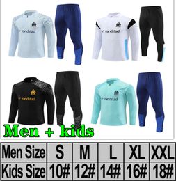 2023 Olympique De Marseilles soccer tracksuit 23 24 ALEXIS MILIK GUENDOUZI PAYET survetement fottball jacket Training suit maillot de foot OM tracksuit jogging set