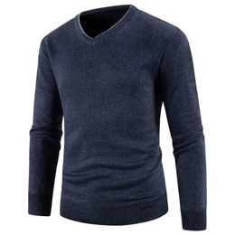 Men's Sweaters Vneck Pullovers Cashmere Blend Knitting Spring Winter Male Wool Knitwear High Quality jumpers Clothes 231017