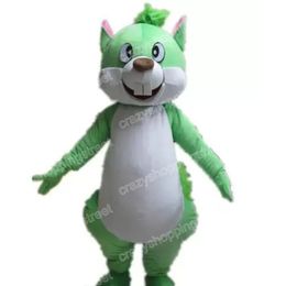 Halloween green squirrel Mascot Costume Top quality Cartoon Character Outfits Christmas Carnival Dress Suits Adults Size Birthday Party Outdoor Outfit