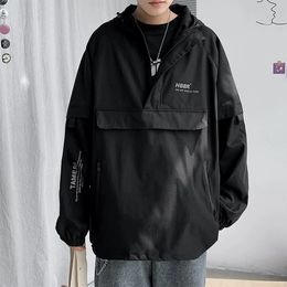 Women's Jackets Mens Bomber Jacket Men Cargo Steetwear Autumn Spring Hip Hop Windbreaker Coats Korean Fashion Hooded Coat 231018