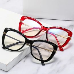 Sunglasses Frames Vintage Cat Eye Blue Light Blocking Glasses Women Crystal Cut HD Lense Computer Male Female Optical Spectacle Eyeglasses