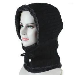 Cycling Caps Winter Thermal Plush Hat Men Neck Warmer Ski Face Scarf Windproof Cap Balaclava Sport Running Hiking Unisex