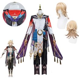 Kaveh Cosplay Genshin Impact Cosplay Costume Men Outfits Kaveh Wig Halloween Costume Game Genshin Clothes Full Setcosplay