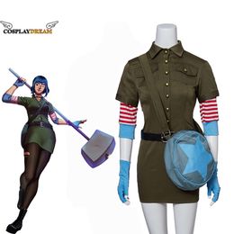 Ramona Flowers Cosplay Costume Cargo Dress Outfit with Star Circle Messenger Bag Women's Halloween Role Playing CostumeCosplay