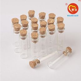 2ml Mini Glass Bottles Pendants With Cork or Rubber Stopper Small Bottle Decoration Crafts Vials Jars Gift DIY 100pcsgood qty Vfjum