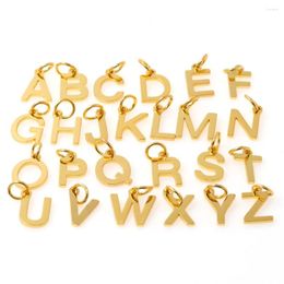 Pendant Necklaces Fashion A-Z Letter Original 26 Alphabet Gold Plated For Bracelet Necklace Accessories DIY Women Name Jewelry Making