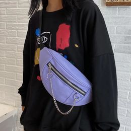 Evening Bags Women Chain Waist Bag Ladies Designer Canvas Fanny Pack Fashion Travel Money Phone Chest Banana Female Bum Belt 231017