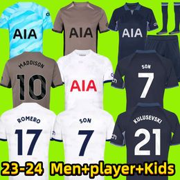 SON MADDISON 23 24 Soccer Jersey KULUSEVSKI RICHARLISON VAN DE VEN BISSOUMA JOHNSON ROMERO SPURS 2023 2024 Tottenham Football shirt top Men kids home away third