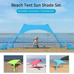 Tents and Shelters 210*160*160cm Lightweight Beach Sunshade Awning Portable Sun Shade Tent Large Family Canopy For Outdoor Camping Fishing 231018