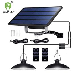 Gun Lights IP65 Waterproof Double Head Solar Pendant Light Outdoor Indoor Solar Lamp With Cable Suitable for courtyard garden indoor etc 231018