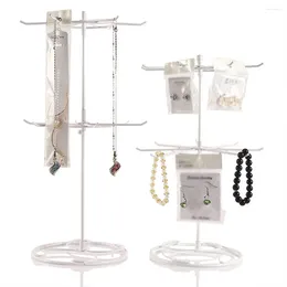 Jewellery Pouches Holder Dual Layer Bracelet Necklace Rack Hanger Organiser Stand