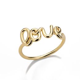 Love Word Ring gold Silver Jewellery For Women278r